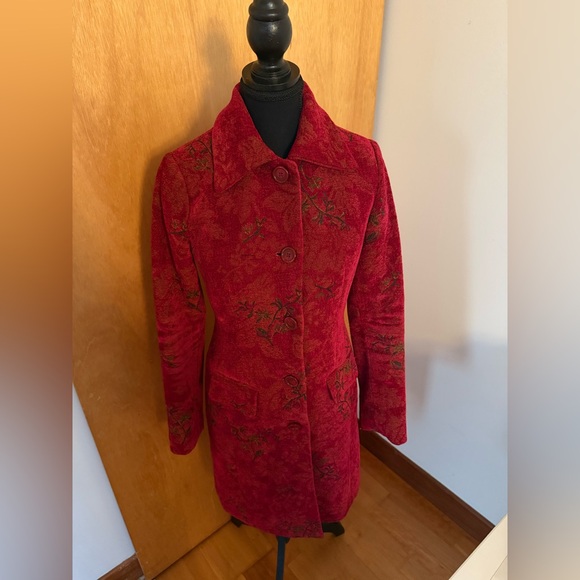 Danier Embroidered Red Jacket - Picture 6 of 13